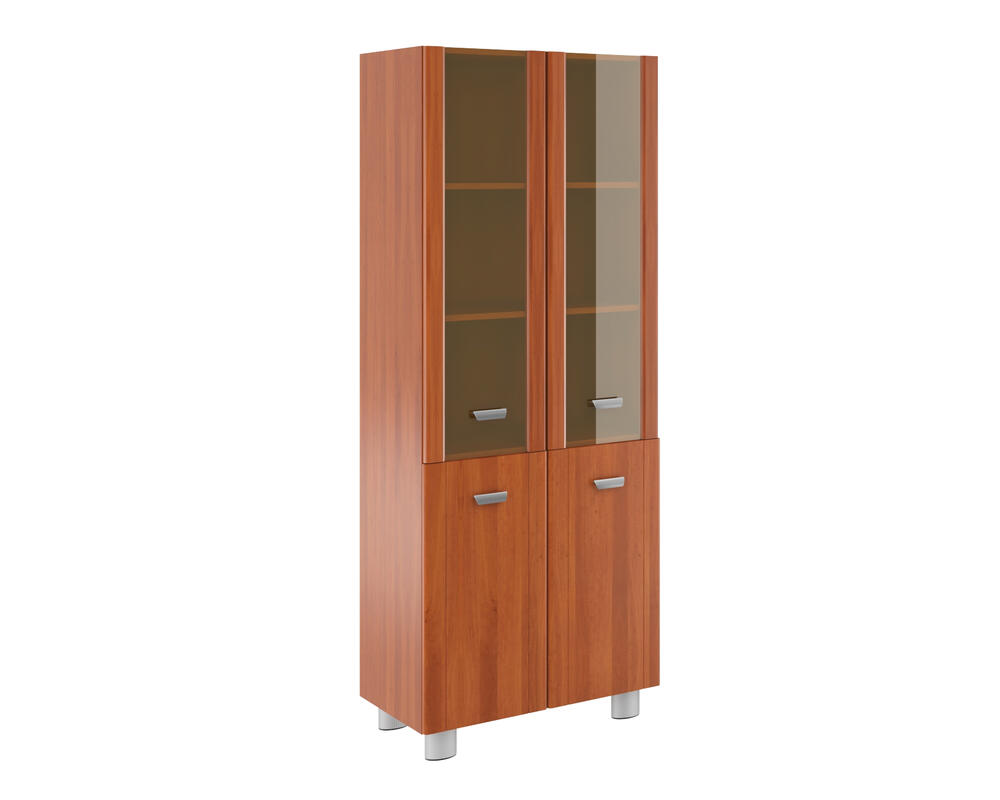 Книжный высокий со стеклом СТ-2.4+СТ-8.6+СТ-8.4