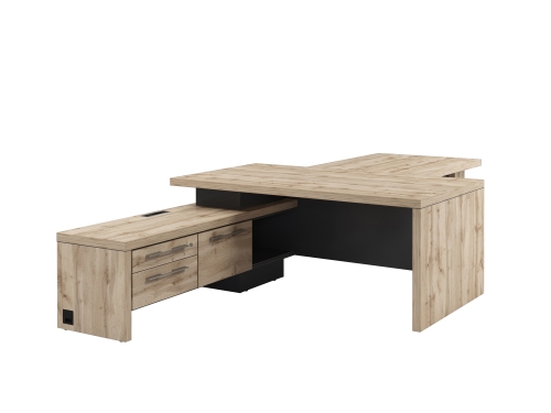 Torston Стол с тумбой + брифинг T-818 л/пр (возможна установка блока розеток)