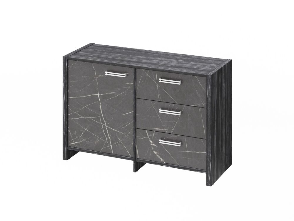 Тумба с дверью и 3 ящиками (фурнитура INOX) Festus FI-12-01.G