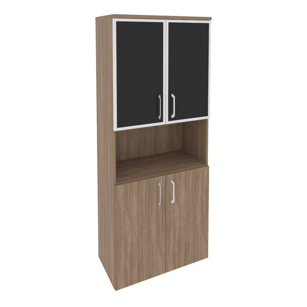 Высокий широкий стекло лакобель черное в раме O.ST-1.4R black