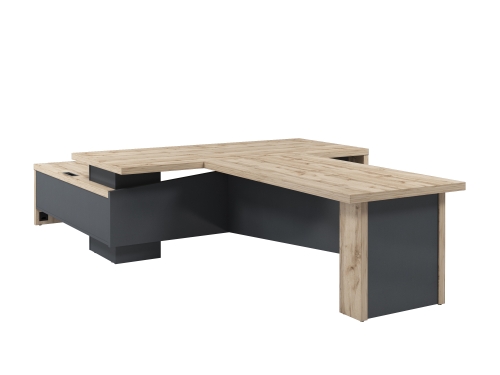 Torston Стол с тумбой + брифинг T-922 л/пр (возможна установка блока розеток)