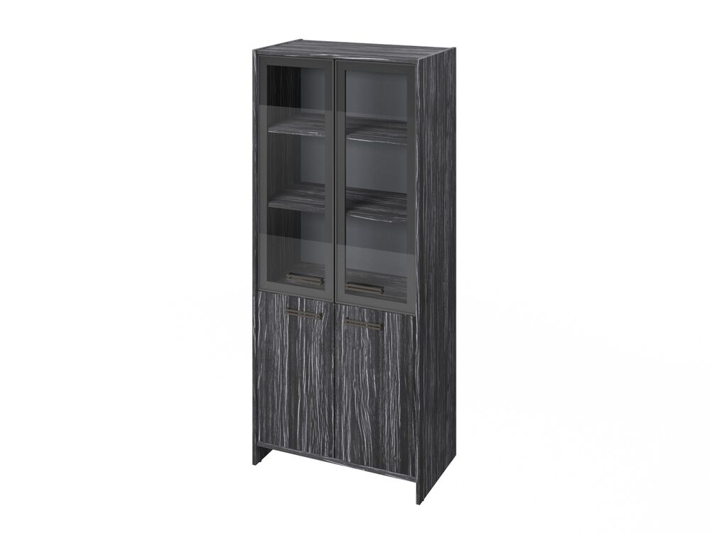 Широкий закрытый со стеклом в алюм. профиле (фурнитура ЧЕРНАЯ) FB-671.D