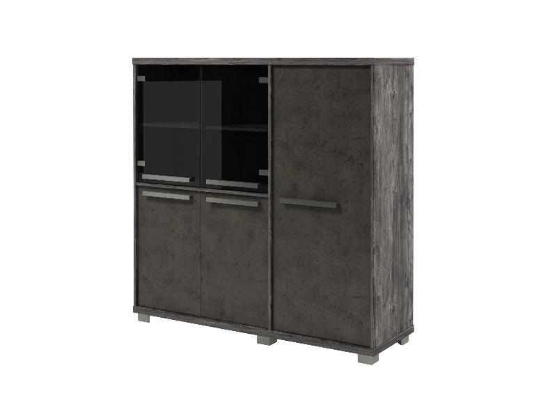 "Вестар" Шкаф трехсекционный с гардеробом правый Z-33-01ПР, цвет-Сосна Пасадена/Бетон Чикаго