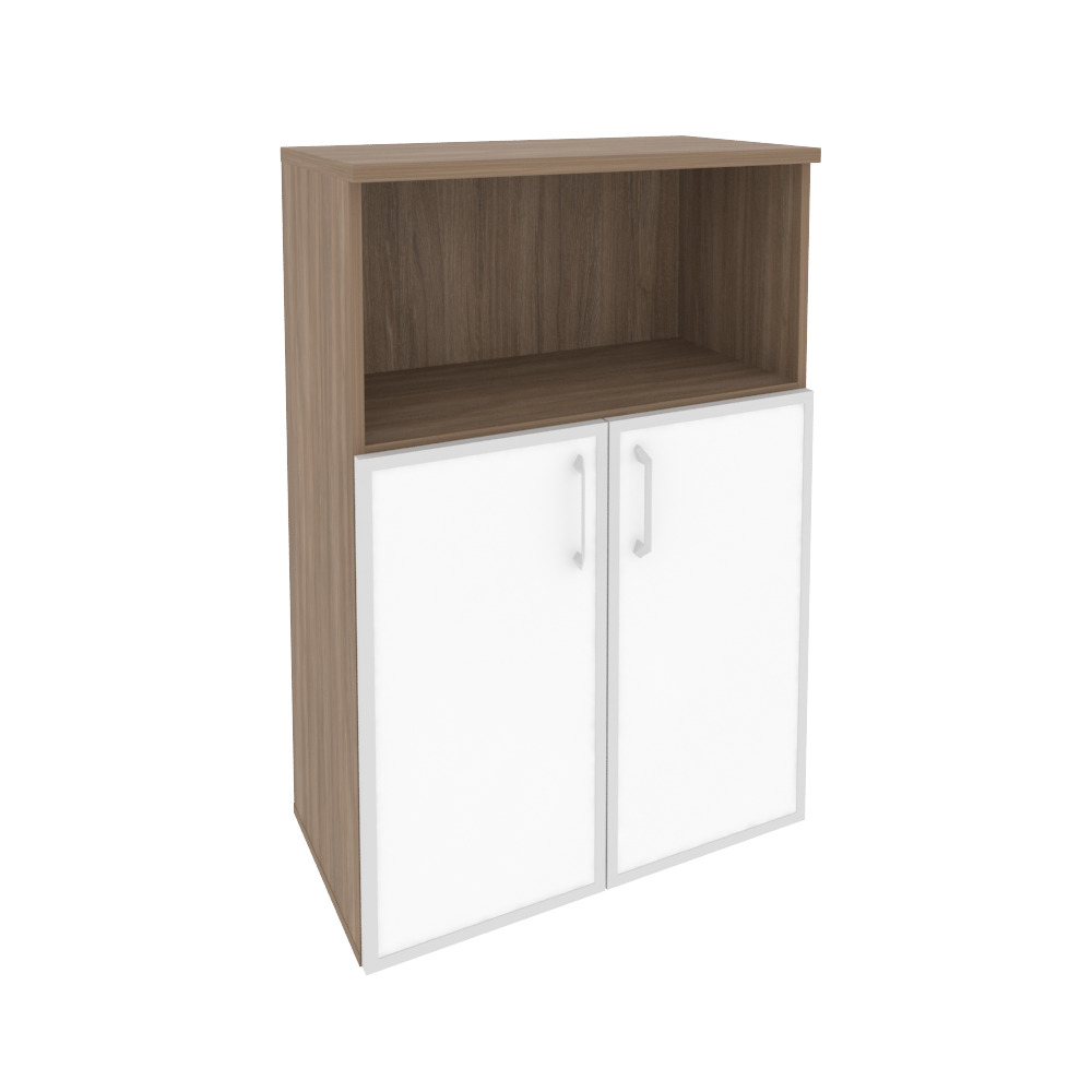 Средний широкий стекло лакобель белое в раме O.ST-2.2R white