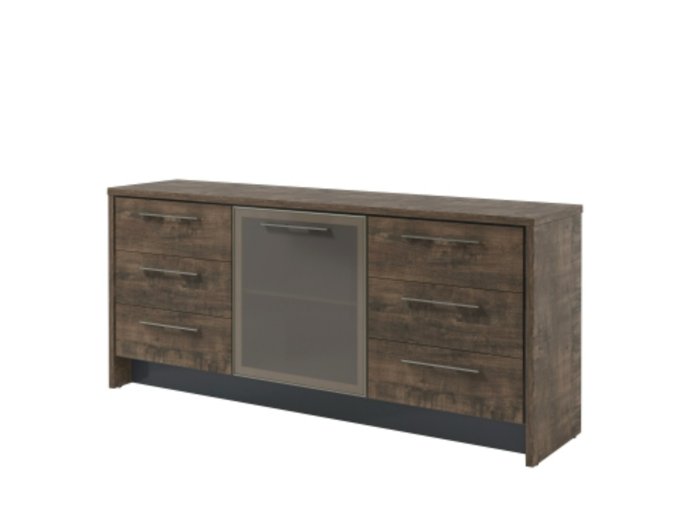 Тумба с 1 стеклянной дверью и 6 ящиками Torston Т-13-06 л/пр