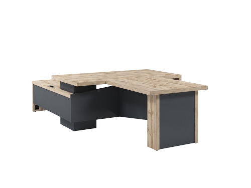 Torston Стол с тумбой + брифинг T-818 л/пр (возможна установка блока розеток)