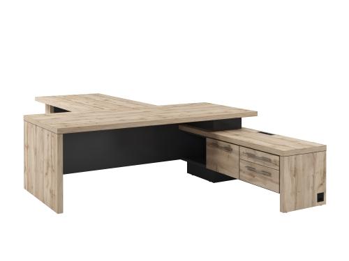 Torston Стол с тумбой + брифинг T-922 л/пр (возможна установка блока розеток)