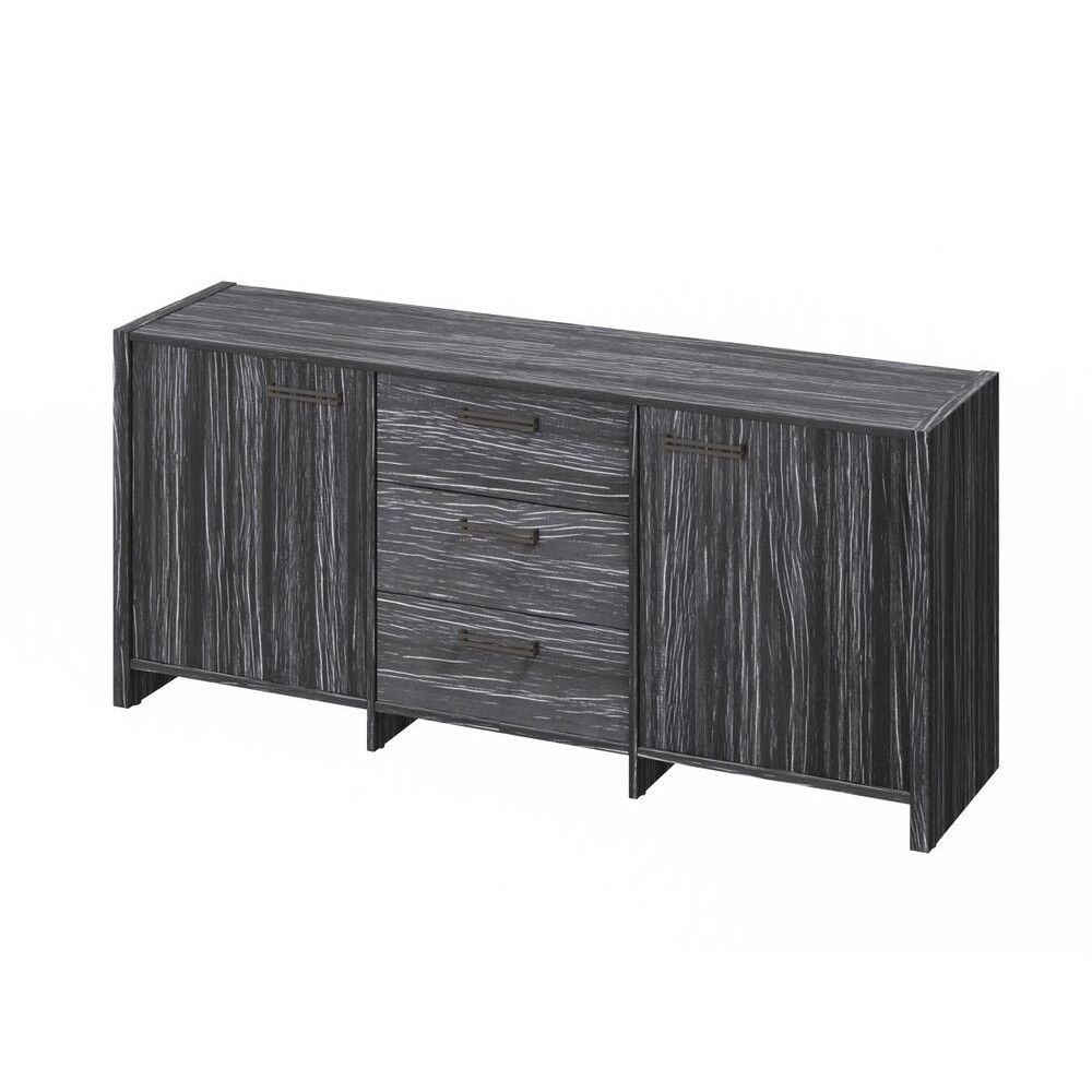 Тумба с 2 дверьми и 3 ящиками (фурнитура ЧЕРНАЯ) Festus FB-13-01.D