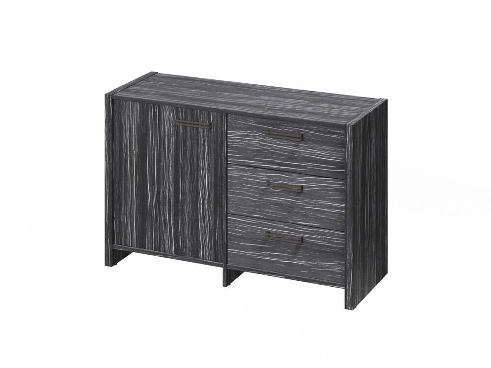 Тумба с дверью и 3 ящиками (фурнитура ЧЕРНАЯ) Festus FB-12-01.D