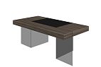 Glass.Go Стол руководителя с бюваром Gs-1N