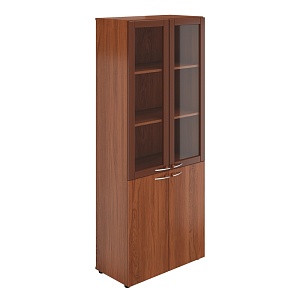 Шкаф широкий высокий со стеклом МЛ-2.0+8.0+8.3