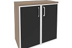 Низкий широкий стекло лакобель черное в раме O.ST-3.2R black