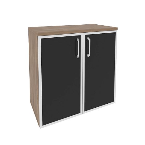 Низкий широкий стекло лакобель черное в раме O.ST-3.2R black