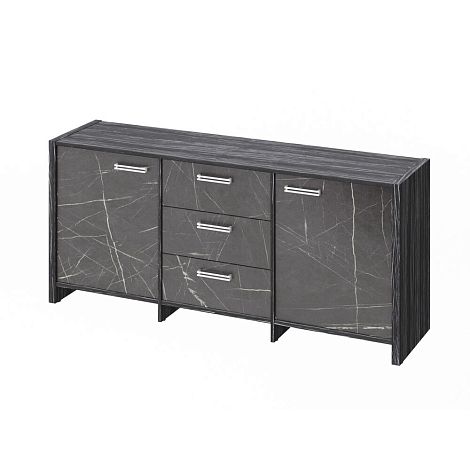 Тумба с 2 дверьми и 3 ящиками (фурнитура INOX) Festus FI-13-01.G