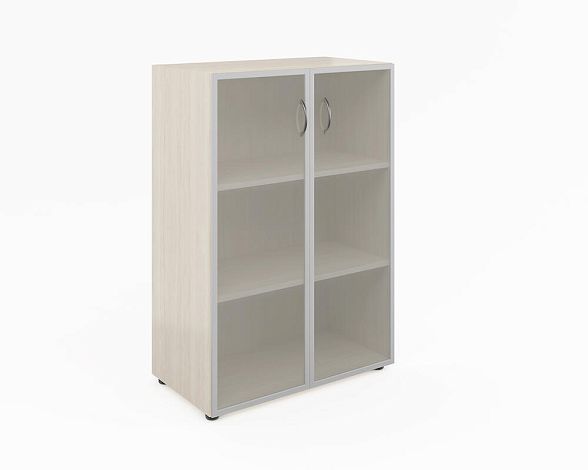 Широкий средний со стеклом в алюм. раме ФР-5.0+S60.0*2 сатин