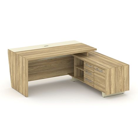Corner Стол руководителя с опорной тумбой л/пр COR.SRT-18(L/R)