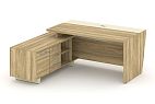 Corner Стол руководителя с опорной тумбой л/пр COR.SRT-18(L/R)