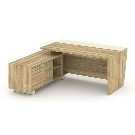 Corner Стол руководителя с опорной тумбой л/пр COR.SRT-18(L/R)
