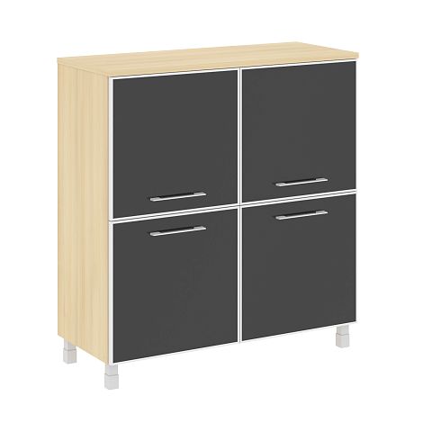 Четырехсекционный стекло лакобель черное в раме ЯЛТА LT.SD-1.2 R black