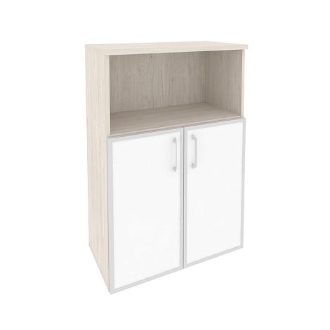 Средний широкий стекло лакобель белое в раме ОНИКС ДИРЕКТ O.ST-2.2R white