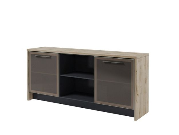 Тумба с нишей и 2 стеклянными дверьми Torston Т-13-07