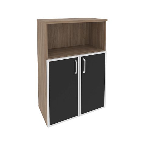 Средний широкий стекло лакобель черное в раме O.ST-2.2R black