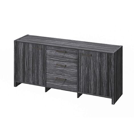 Тумба с 2 дверьми и 3 ящиками (фурнитура ЧЕРНАЯ) Festus FB-13-01.D