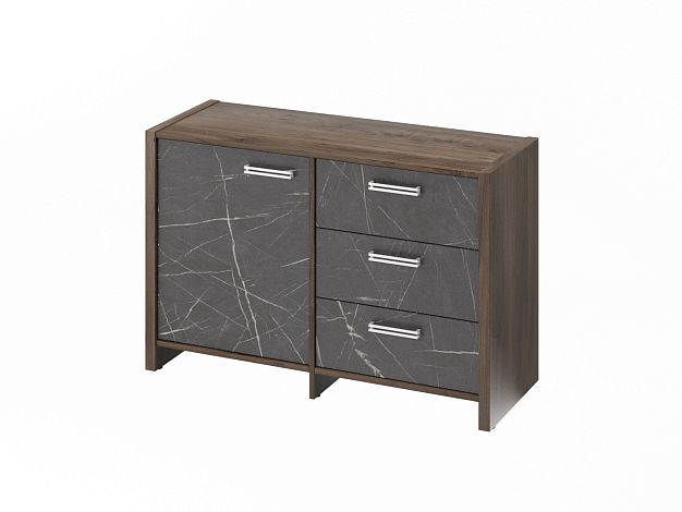 Тумба с дверью и 3 ящиками (фурнитура INOX) Festus FI-12-01.G