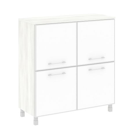 Четырехсекционный стекло лакобель белое в раме ЯЛТА LT.SD-1.2 R white