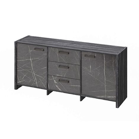 Тумба с 2 дверьми и 3 ящиками (фурнитура ЧЕРНАЯ) Festus FB-13-01.G