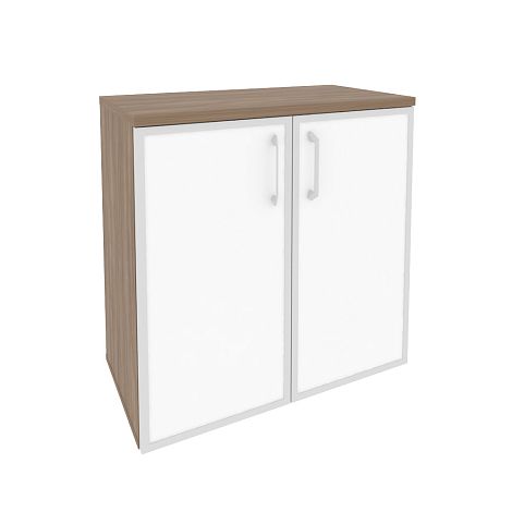 Низкий широкий стекло лакобель белое в раме O.ST-3.2R white