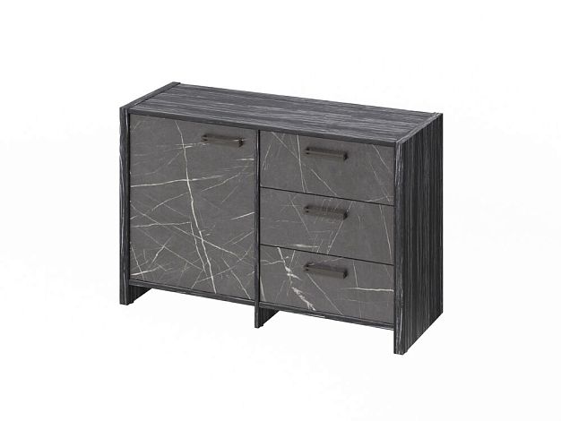 Тумба с дверью и 3 ящиками (фурнитура ЧЕРНАЯ) Festus FB-12-01.G