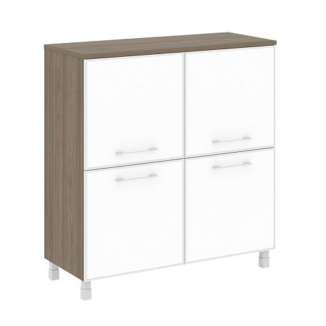 Четырехсекционный стекло лакобель белое в раме LT.SD-1.2R white