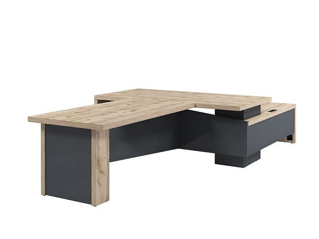 Torston Стол с тумбой + брифинг T-920 л/пр (возможна установка блока розеток)