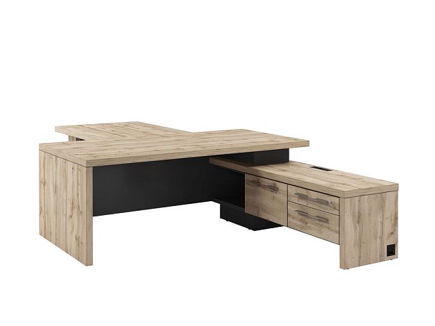 Torston Стол с тумбой + брифинг T-820 л/пр (возможна установка блока розеток)