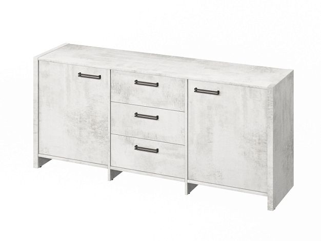 Тумба с 2 дверьми и 3 ящиками (фурнитура ЧЕРНАЯ) Festus FB-13-01.D