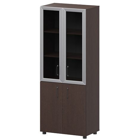 Шкаф со стеклом в алюм.раме Приоритет К-934,К-942,К-945,КФ-942,КФ-945