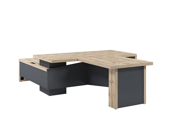 Torston Стол с тумбой + брифинг T-820 л/пр (возможна установка блока розеток)