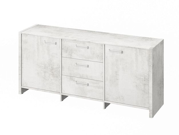 Тумба с 2 дверьми и 3 ящиками (фурнитура INOX) Festus FI-13-01.D