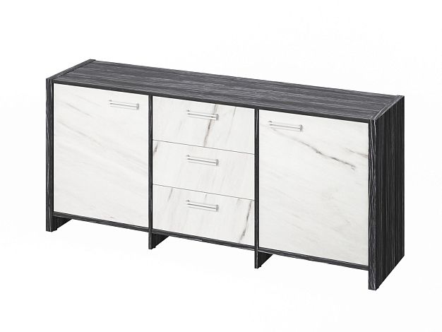 Тумба с 2 дверьми и 3 ящиками (фурнитура INOX) Festus FI-13-01.G